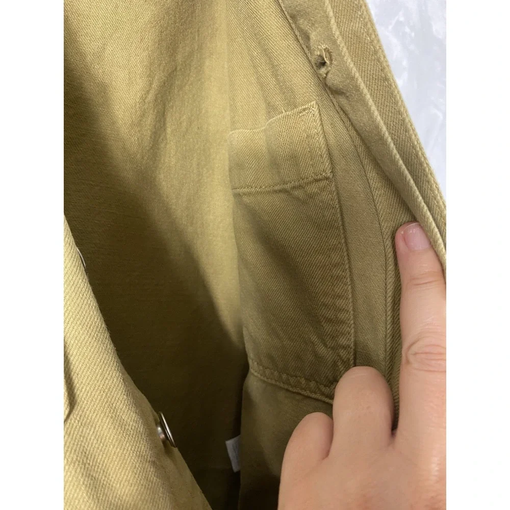 Everlane Jumpsuit‎ Sz 10 Khaki Short Sleeve Utility Chic Relaxed Androgynous